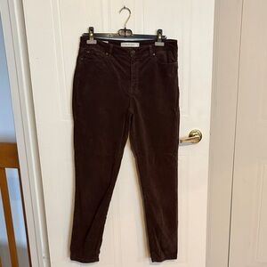 Brown velours Pants Simons contemporaine